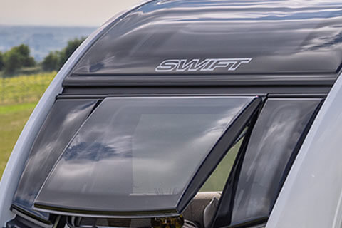 Swift caravan front panoramic sunroof