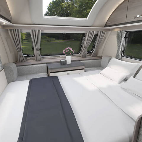 2025 Sprite Grande Quattro FB Lounge Bed Made Up