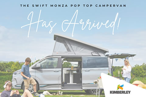 Kimberley exclusive viewing of the Swift Monza pop-top campervan