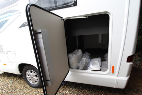 Swift Voyager motorhome garage